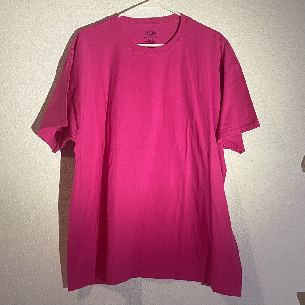 a1979-D5-Shop Women's Pink XL Fruit of the Loom T-Shirt for a Soft & Stylish Fit